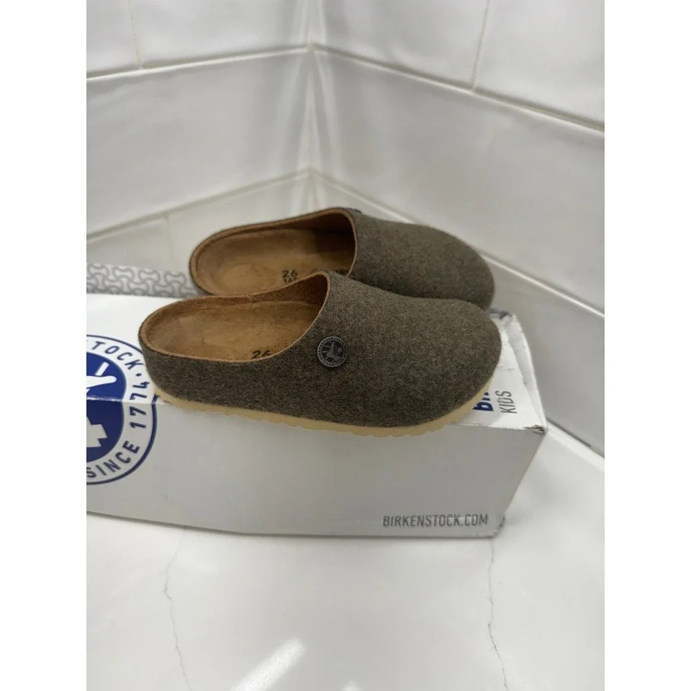 BIRKENSTOCK kids‎ 8 Kaprun rive Felt Clogs Doubleface Khaki